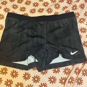 Nike Women's Black Striped Athletic Shorts